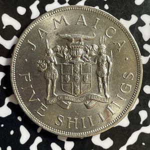 1966 Jamaica 5 Shillings Lot#E3229 High Grade! Beautiful!