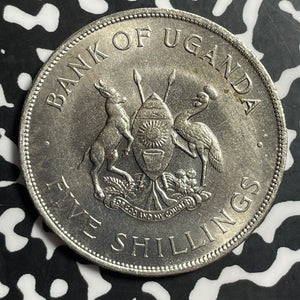 1968 Uganda 5 Shillings Lot#E8559 High Grade! Beautiful! F.A.O.