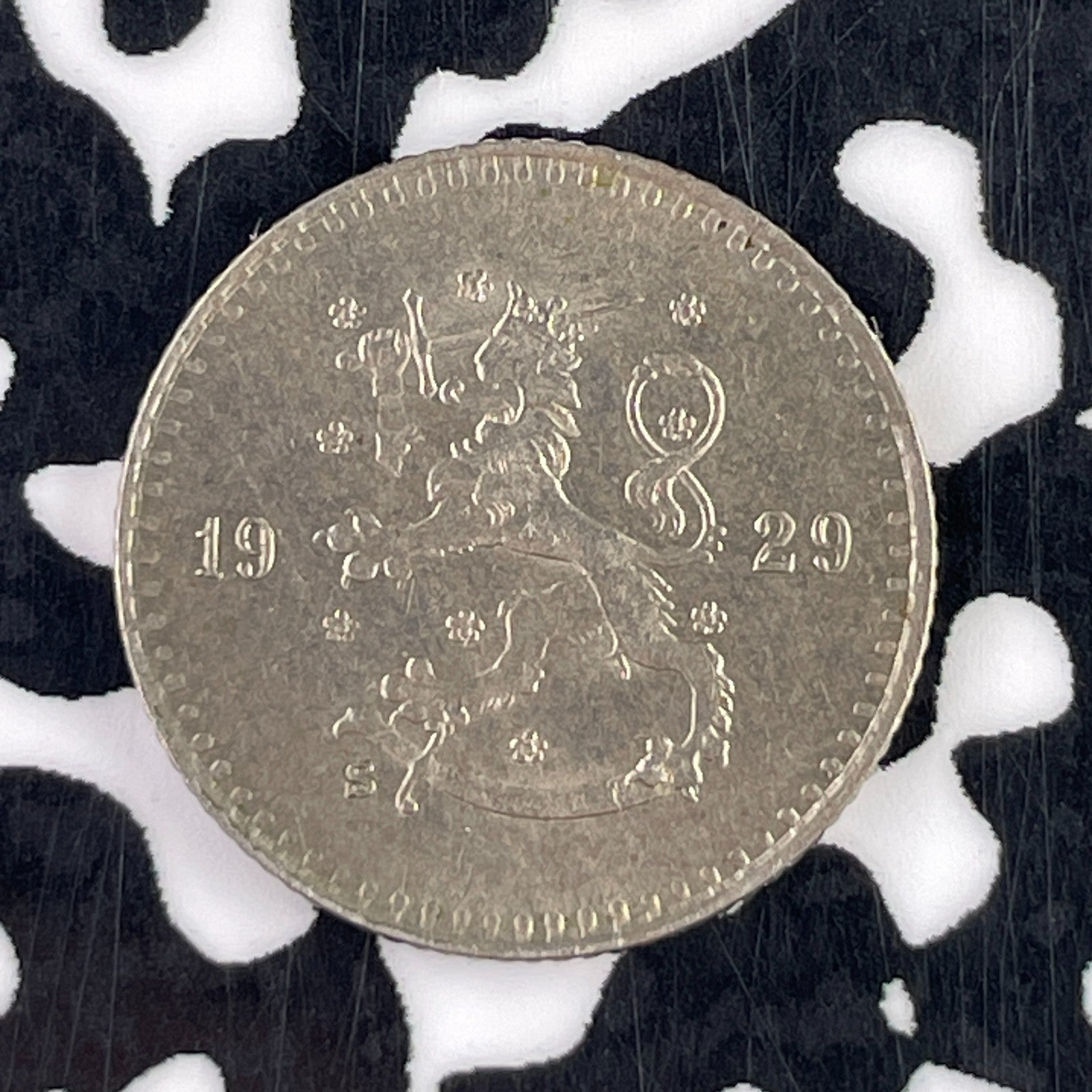 1929 Finland 25 Pennia Lot#F2495 High Grade! Beautiful! Key Date!