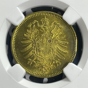 U/D Canada Gesangverein Tuetonia 5 Cents Token NGC MS64 Lot#G849 Choice UNC!