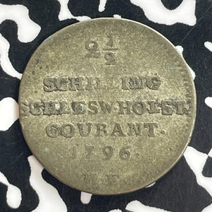 1796-MF Germany Schleswig-Holstein 2 1/2 Schilling Lot#T7650 Silver!