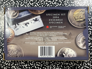 2004 Canada 7x Coin Specimen Set Lot#B2201 With Case & C.O.A.