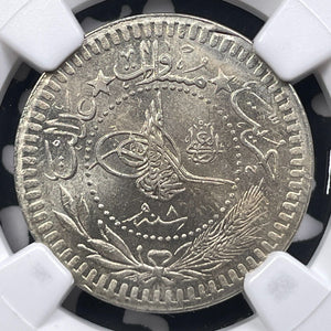 AH 1327 Year 8 (1916) Turkey 40 Para NGC MS63 Lot#G9078 Choice UNC!