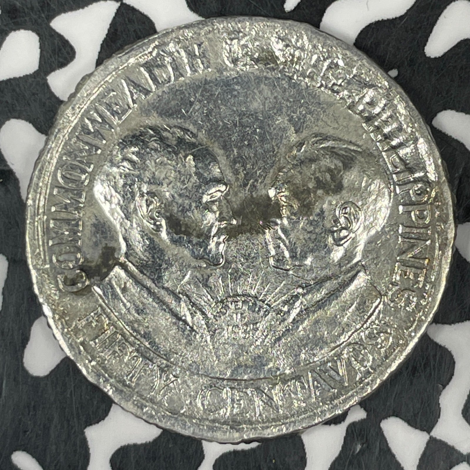 1936-M U.S. Philippines Quezon-Murphy 50 Centavos Lot#JM0455 Silver! Sea Salvage