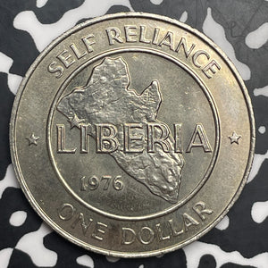 1976 Liberia 1 Dollar Lot#T9528 High Grade! Beautiful!