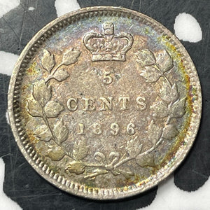 1896 Canada 5 Cents Lot#T2257 Silver!