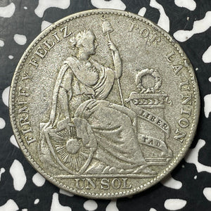 1930 Peru 1 Sol Lot#E7113 Large Silver Coin!