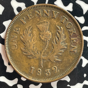 1832 Nova Scotia 1 Penny Token Lot#T7973