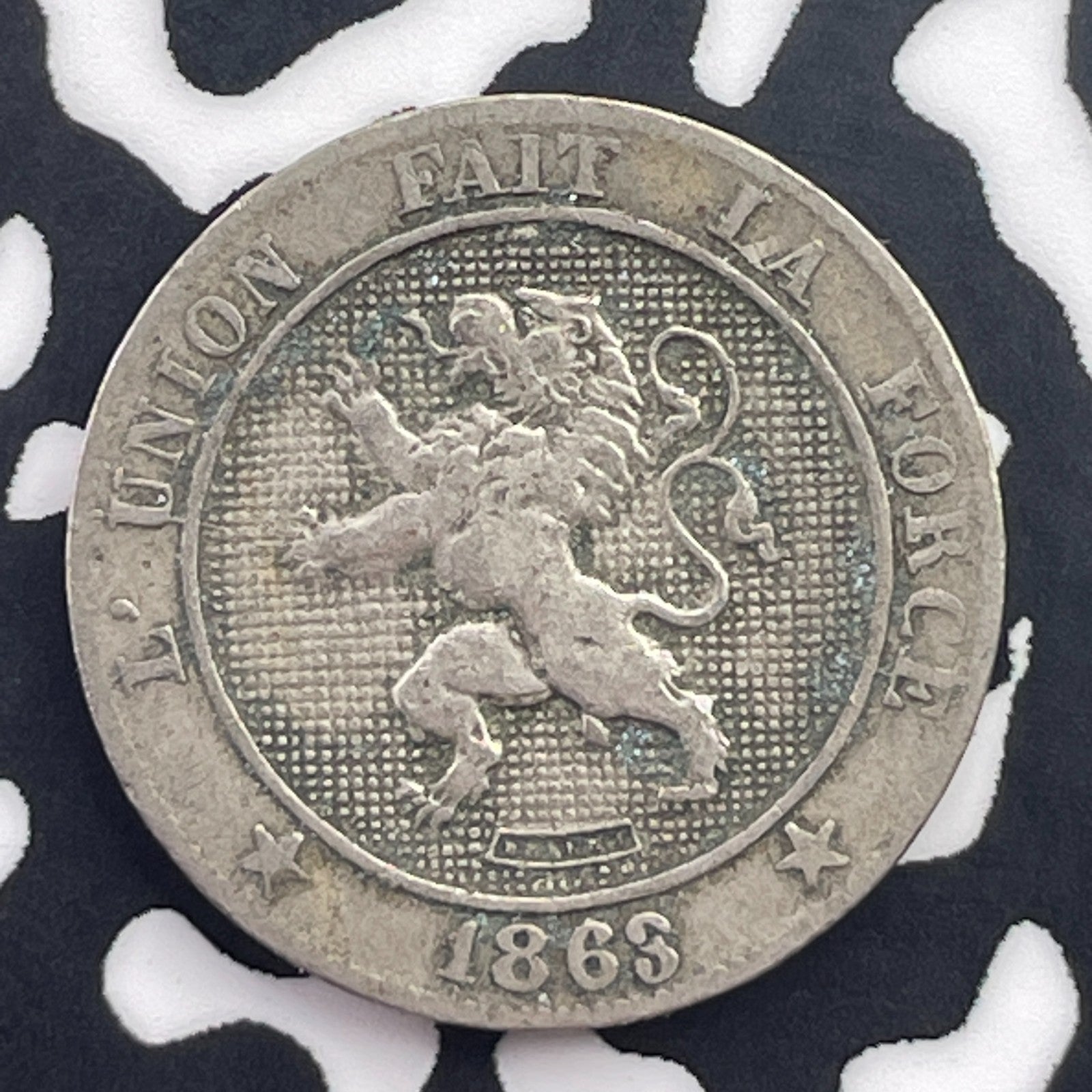 1863 Belgium 5 Centimes Lot#C4838