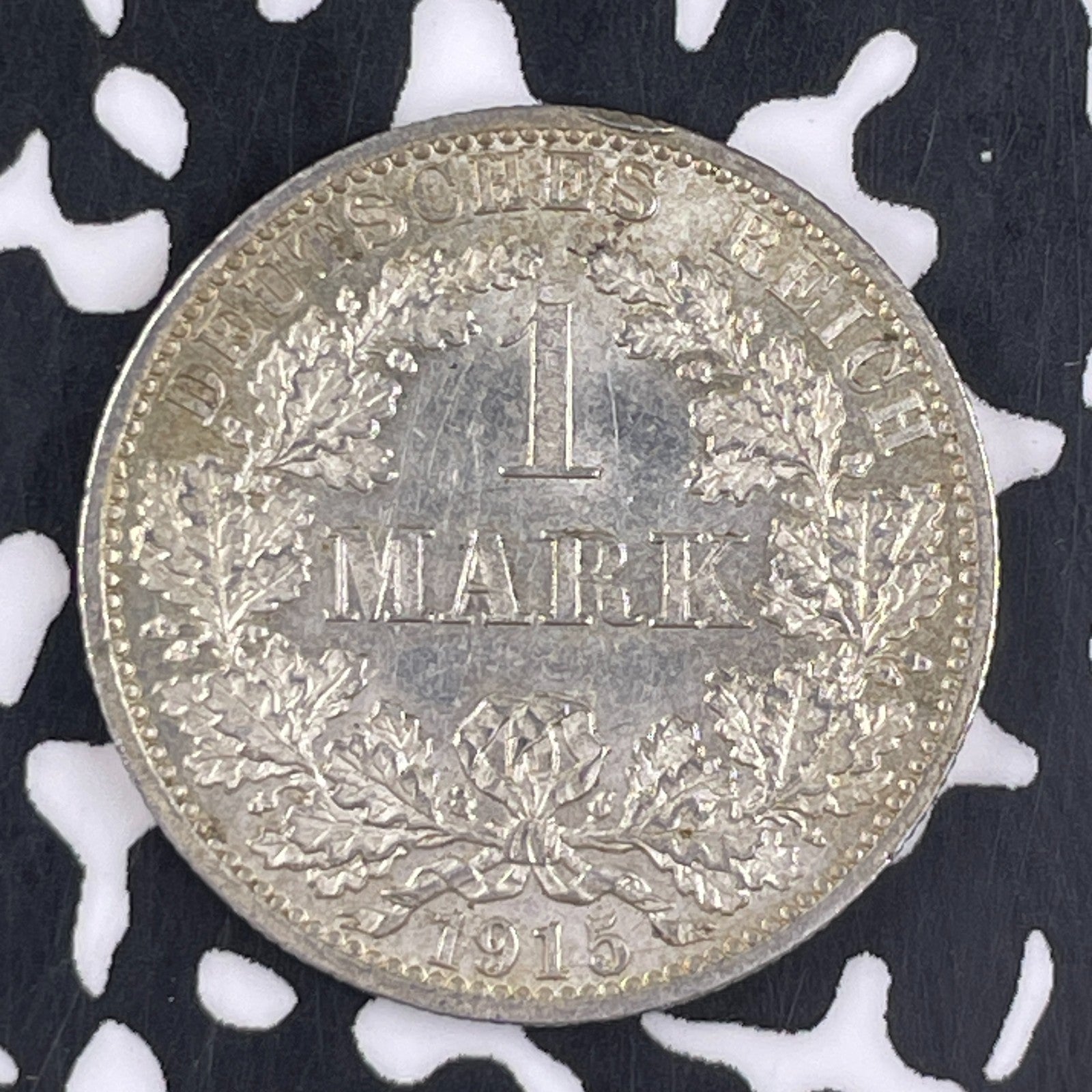 1915-A Germany 1 Mark Lot#F2608 Silver! High Grade! Beautiful!