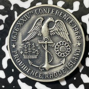 1968 U.S. Providence NENA Conference Medal Lot#E4794 Silver! 30mm