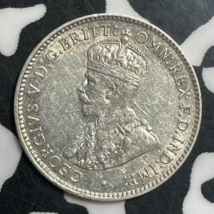 1920 Australia 3 Pence Threepence Lot#T1533 Silver! Nice Detail, Reverse Scratch