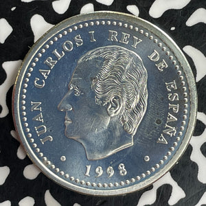 1998 Spain Philip II 2000 Pesetas Lot#C1028 Silver! High Grade! Beautiful!