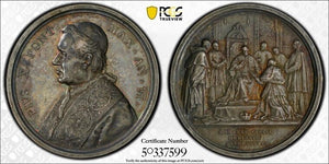 (1909) Vatican City Apostolic Constitution Medal PCGS SP62 Lot#G7957 Silver!