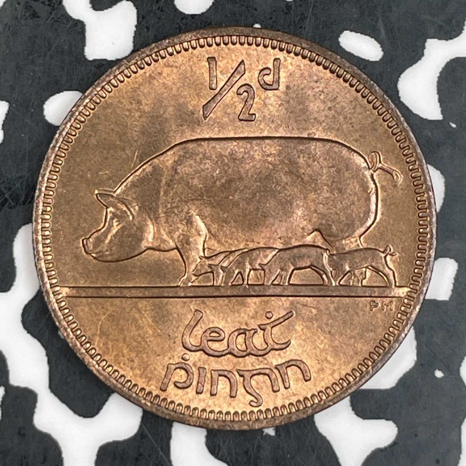 1953 Ireland 1/2 Penny Half Penny Lot#F7693 High Grade! Beautiful!