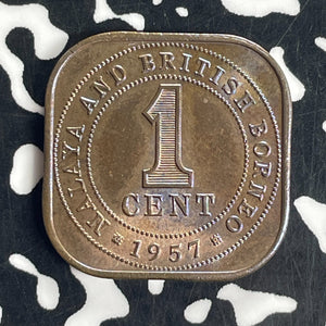 1957 Malaya & British Borneo 1 Cent Lot#T8383 High Grade! Beautiful!