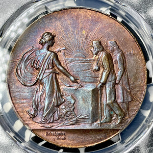 1904 Argentina Barracks For Invalids Medal PCGS MS63BN Lot#G9788 Choice UNC!