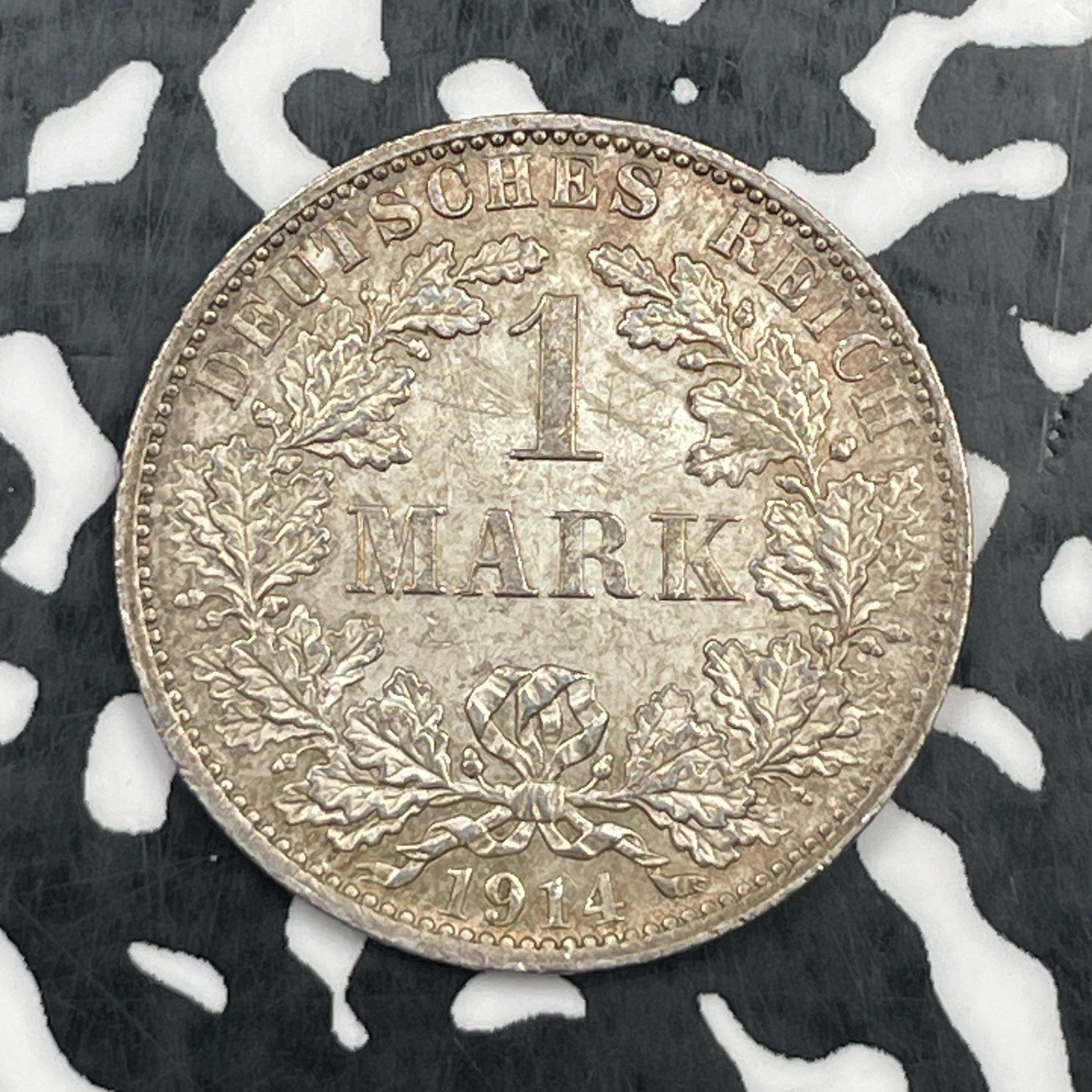 1914-A Germany 1 Mark Lot#N1207 Silver! High Grade! Beautiful!