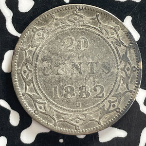 1882-H Newfoundland 20 Cents Lot#T7699 Silver!