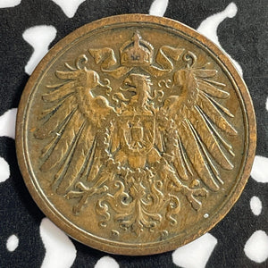 1906-D Germany 2 Pfennig Lot#E3561