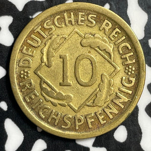 1925-D Germany 10 Pfennig Lot#E5799