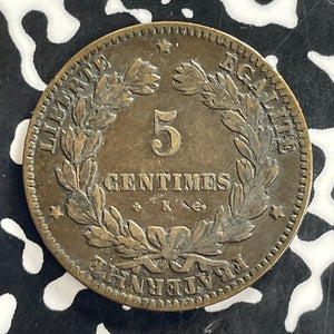1876-K France 5 Centimes Lot#C1247