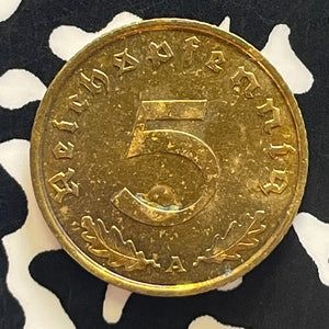 1939-A Germany 5 Pfennig Lot#T5785 High Grade! Beautiful Toning!