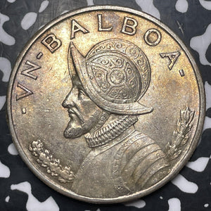 1934 Panama 1 Balboa Lot#JM8301 Large Silver! Nice!