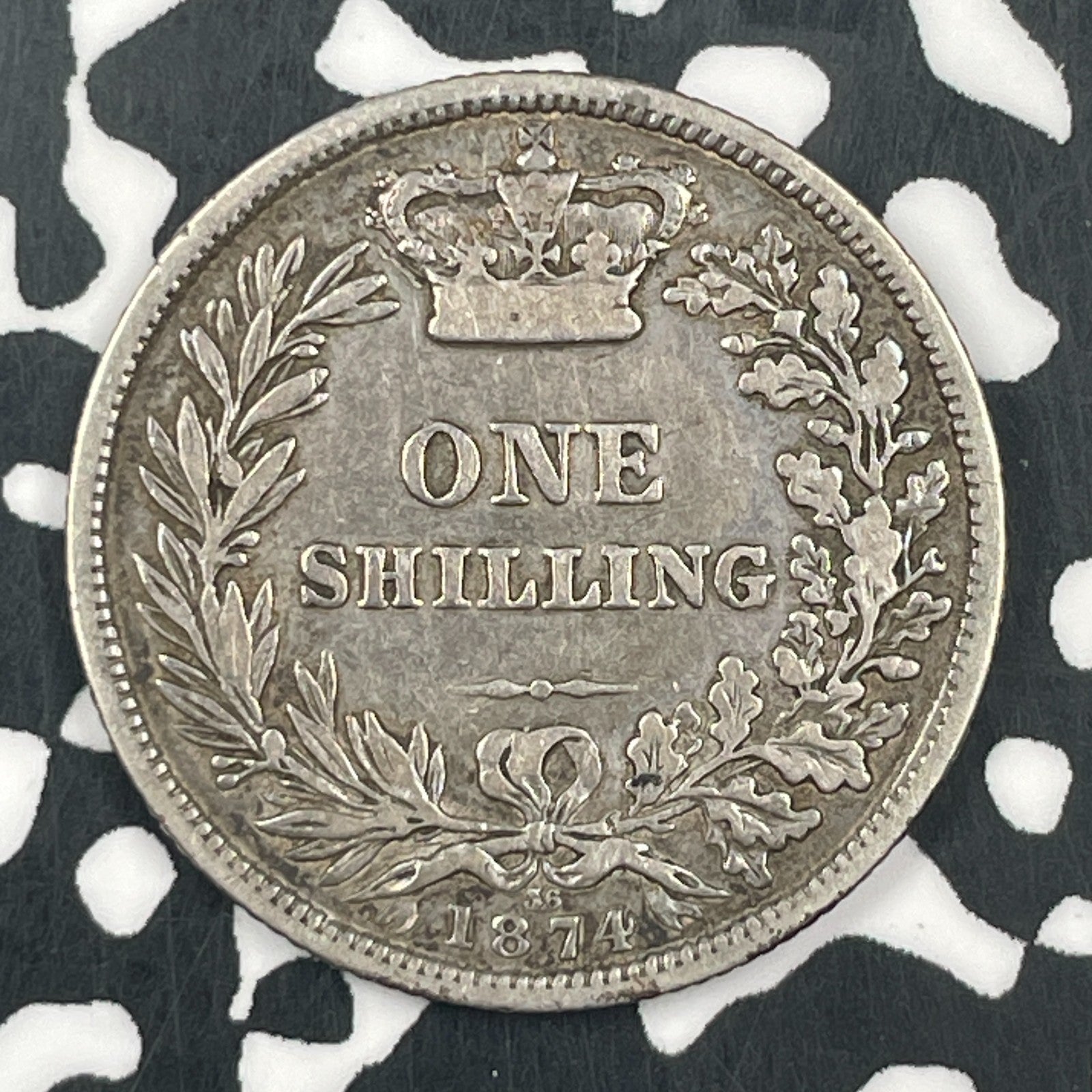 1874 Great Britain 1 Shilling Lot#F5679 Silver!