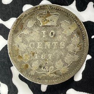 1871 Canada 10 Cents Lot#T4836 Silver! Better Date