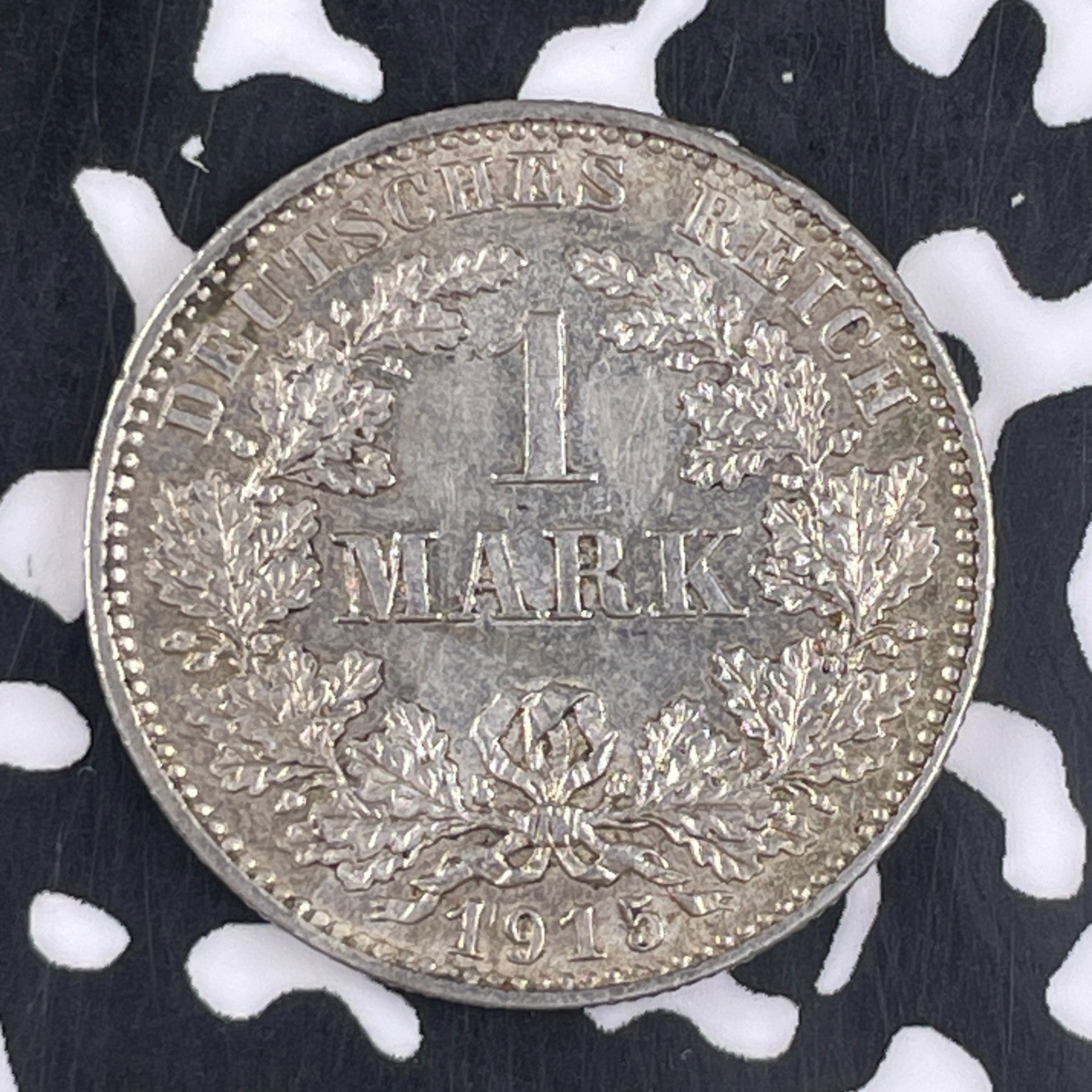 1915-E Germany 1 Mark Lot#F2604 Silver! High Grade! Beautiful!