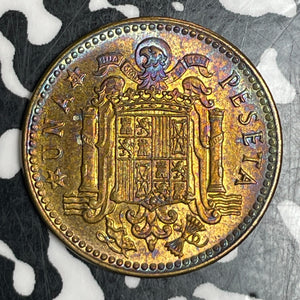 1953(61) Spain 1 Peseta Lot#T5989 High Grade! Beautiful!