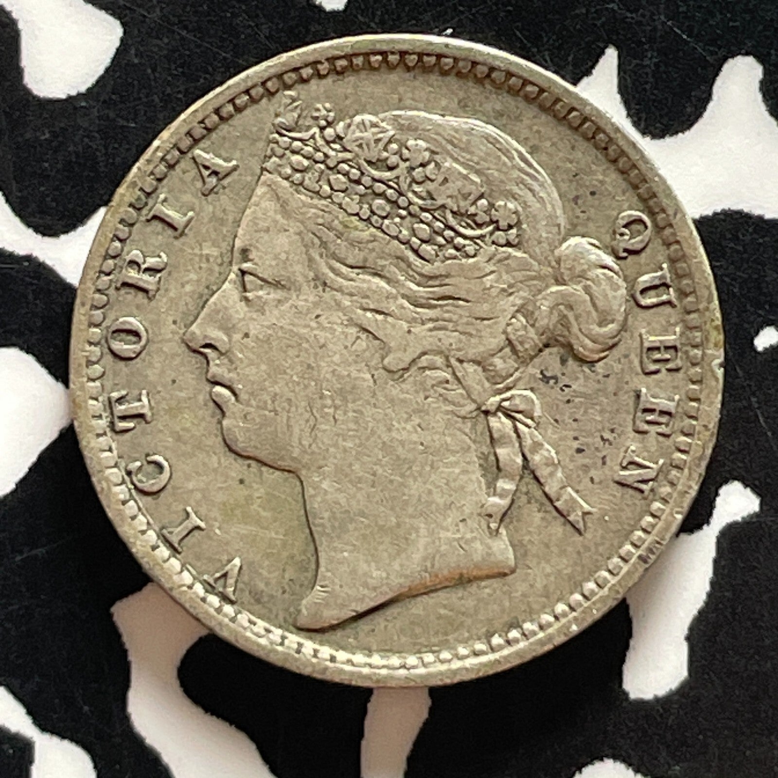 1894 Straits Settlements 10 Cents Lot#JM9354 Silver! Nice!