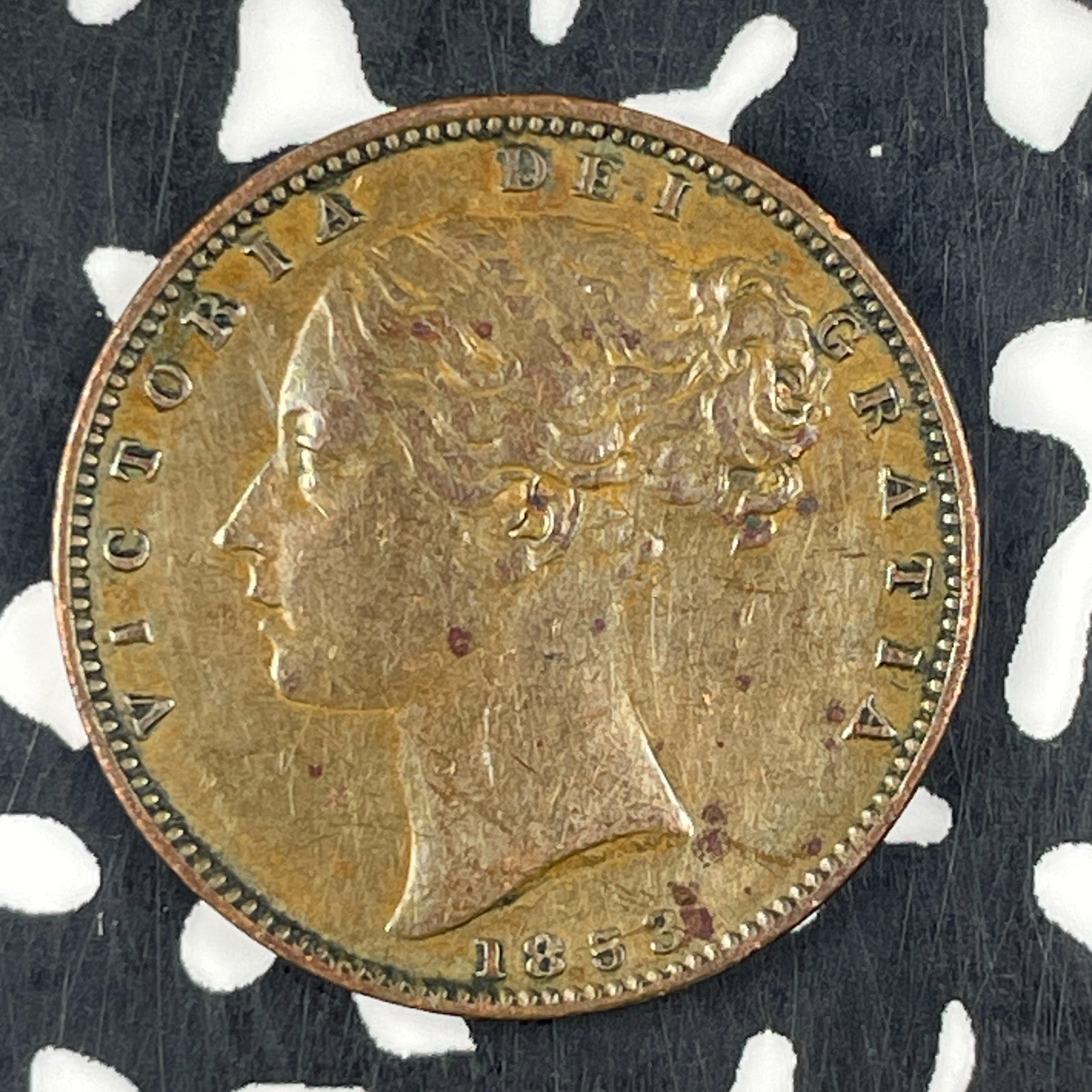 1853 Great Britain 1 Farthing Lot#F4727 Nice!