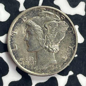 1945-S U.S. Mercury Dime Lot#T9114 Silver! High Grade! Beautiful!