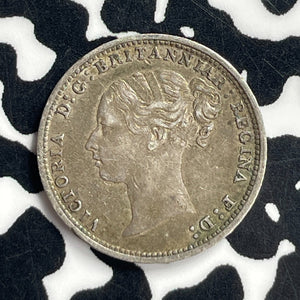 1884 Great Britain 3 Pence Threepence Lot#T7078 Silver! Nice!