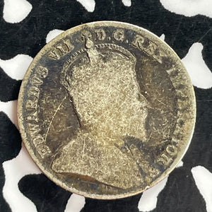 1909 Canada 10 Cents Lot#T7357 Silver! Broad Leaves