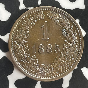 1885 Austria 1 Kreuzer Lot#T8048 High Grade! Beautiful!