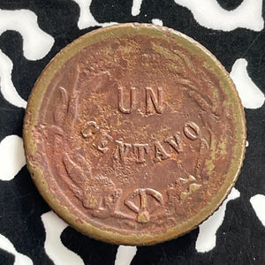 1879 Honduras 1 Centavo Lot#JM0190 Very Scarce! Corrosion, KM#40