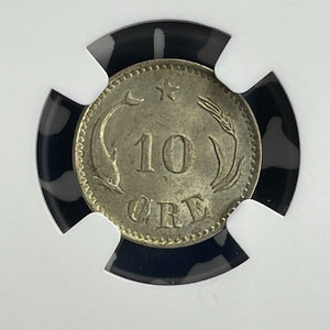 1903-VBP Denmark 10 Ore NGC MS64 Lot#G747 Silver! Choice UNC!
