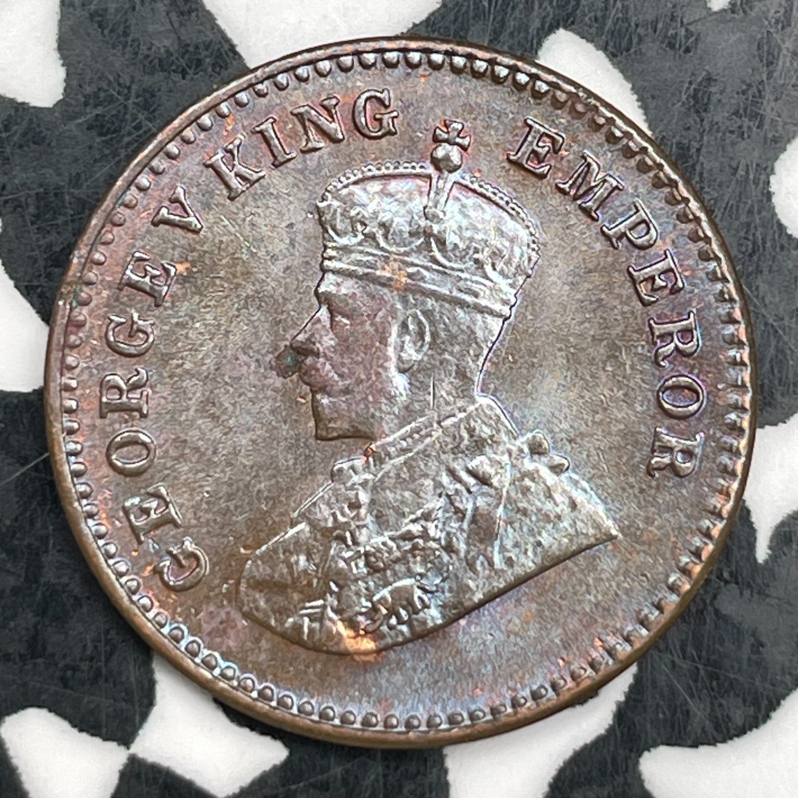 1920 India 1/12 Anna Lot#F5521 High Grade! Beautiful Toning!