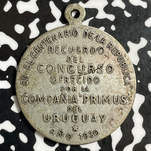 1930 Uruguay Montevideo Industrial Union Medal Lot#E2525 32mm