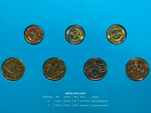 2018 Australia Commonwealth Games 7x Coin Mint Set Lot#B2638 With Case