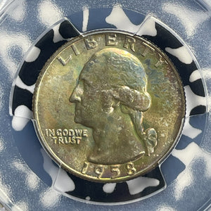 1958-D U.S. 25 Cents Quarter PCGS MS67 Lot#G656 Silver! Beautiful Toning!