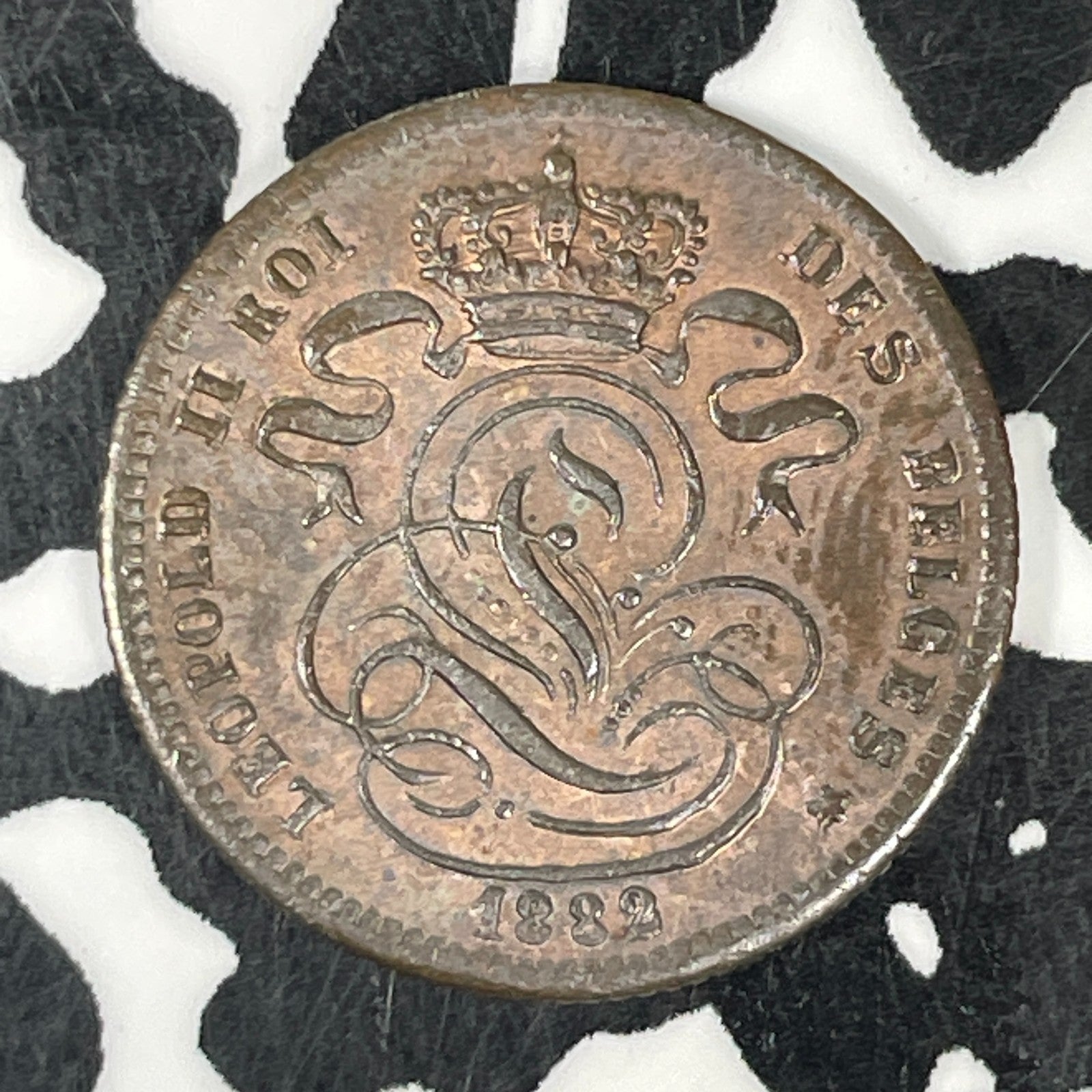 1882 Belgium 1 Centime Lot#C6692 High Grade! Beautiful! KM#33