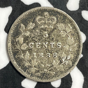 1888 Canada 5 Cents Lot#E5052 Silver!