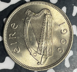 1966 Ireland 1 Shilling Lot#T9913 High Grade! Beautiful!