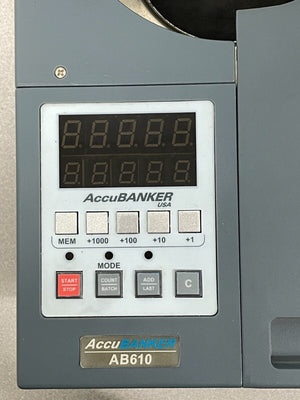 AccuBANKER Coin Counter Machine Model#AB610 Needs Maintenance