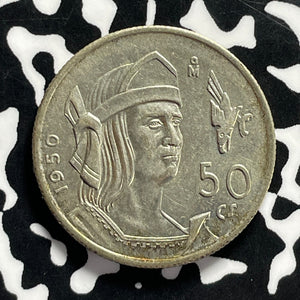 1950-Mo Mexico 50 Centavos Lot#T9551 Nice!