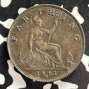 1881-H Great Britain Farthing Lot#T7253 Nice!